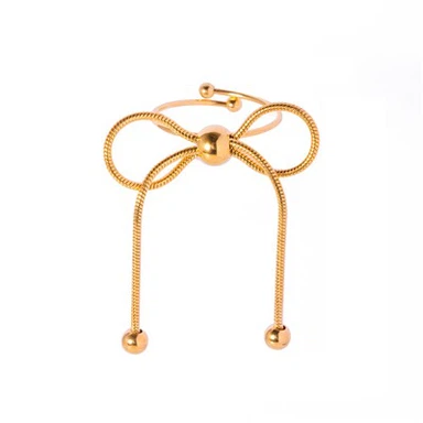 Stainless Steel Bow Ring