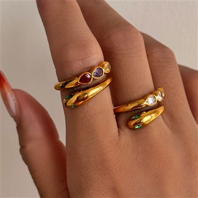 Stainless Steel Minimalist Snake Ring