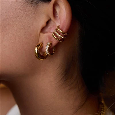 Stainless Steel Snake Earring Cuff