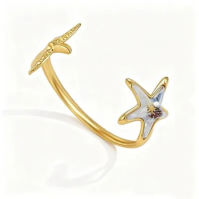 Starfish Open Cuff Bangle