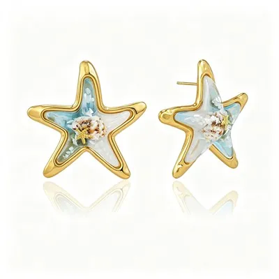 Starfish Resin Stud Earrings