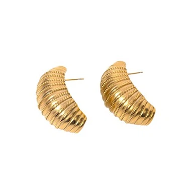 Stripe Bold Hoop Earring