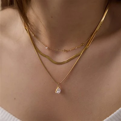 Teardrop Layer Necklace