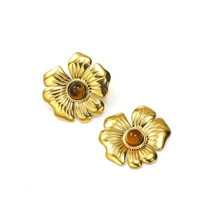 Texture Flower Earring