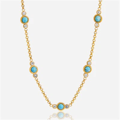 Turquoise Station Necklace