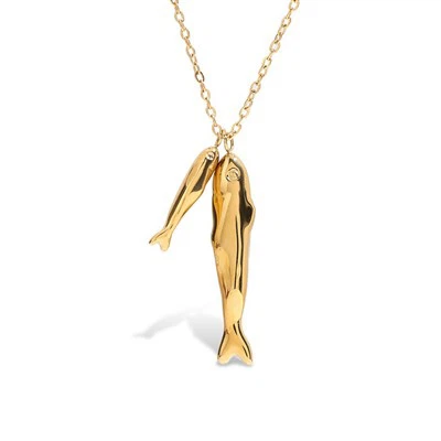 Two Fish Pendant Necklace