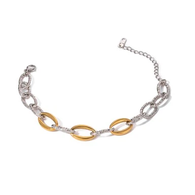 Two Tone Chain Link Bracelet