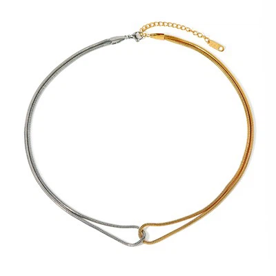 Two Tone Herringbone Chain