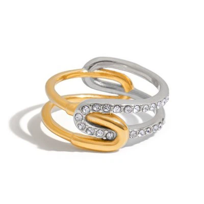 Two Tone Line Ring
