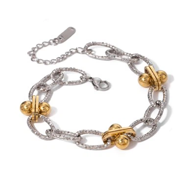 Two Tone Link Bracelet