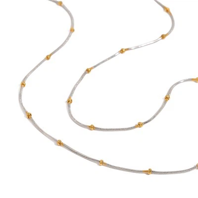 Two Tone Round Snake Bead Chain