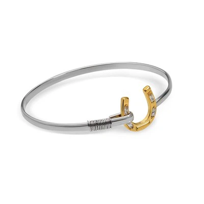 U Shape Two Tone Bangle