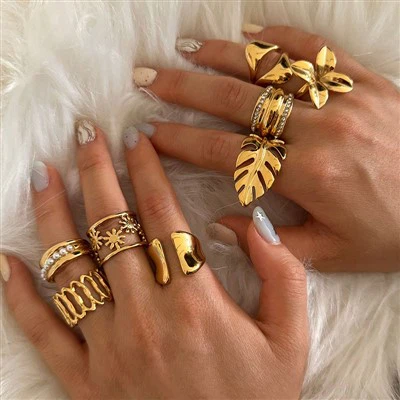 Vintage Geometric Rings