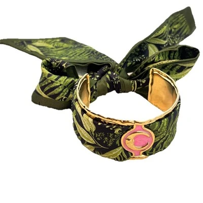 Wide Scarf Moon Accent Cuff
