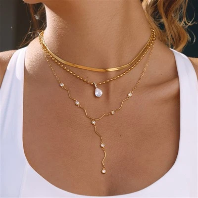 Y Drop Sparkle Necklace
