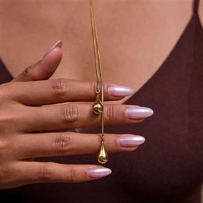 Y Shape Teardrop Pull Adjustable Necklace