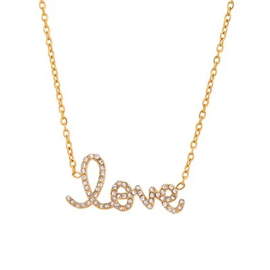Zircon Love Chain Necklace