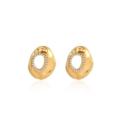 Zircon Molten Hoop Earrings