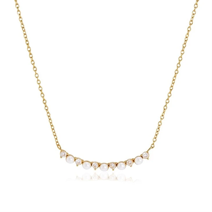 Smile Shape Imitation Pearl Necklace price