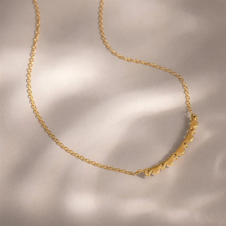 Smile Shape Imitation Pearl Necklace high quality