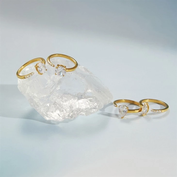 Soft Curved Open Cuff Ring high quality