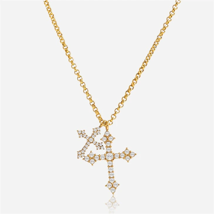 Sparkling Cross Pendant Necklace