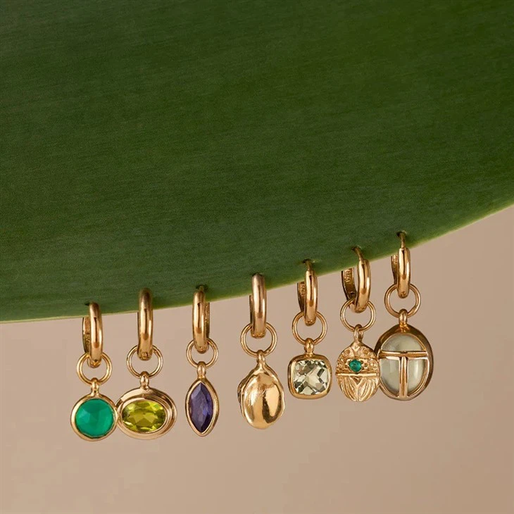 Stainless Steel Gemstone Charm