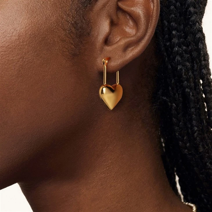 Stainless Steel Heart Earrings