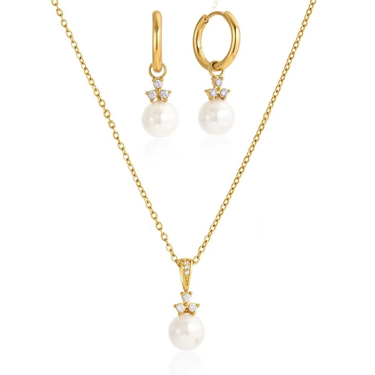 Stainless Steel Pearl CZ Necklace best