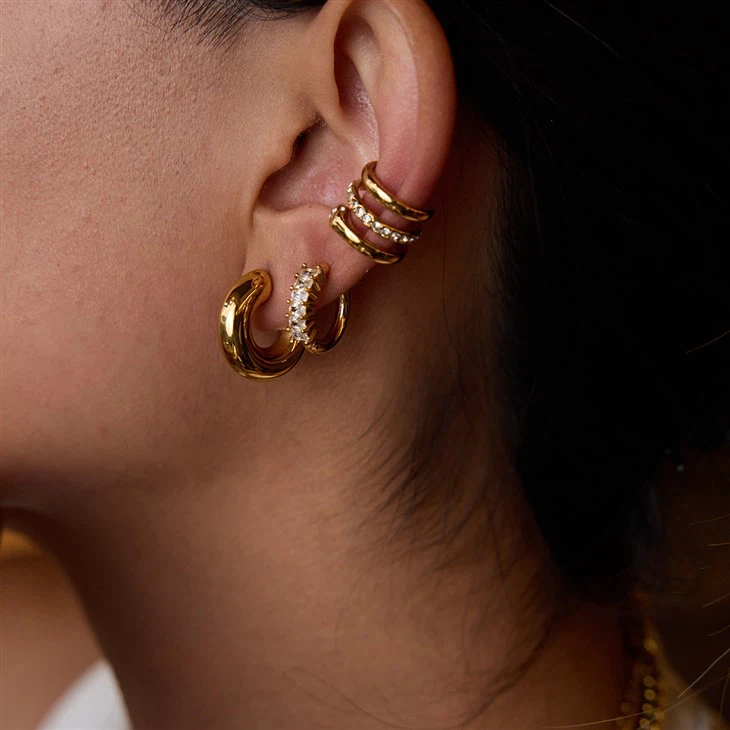 Stainless Steel Snake Earring Cuff