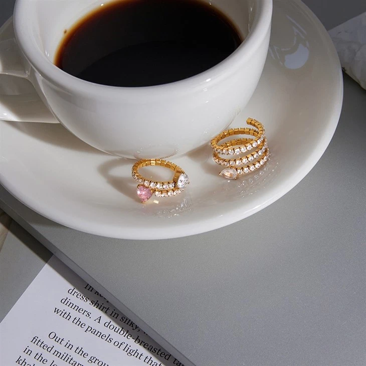 Stainless Steel Two Stone Statement Ring best