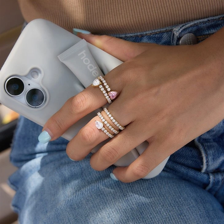 Stainless Steel Two Stone Statement Ring factory