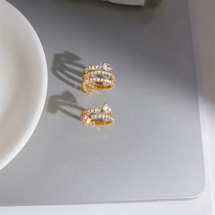 Stainless Steel Two Stone Statement Ring price