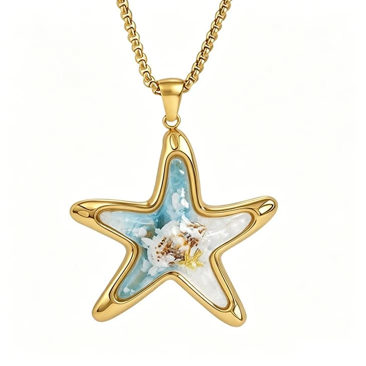 Starfish Resin Pendant Necklace