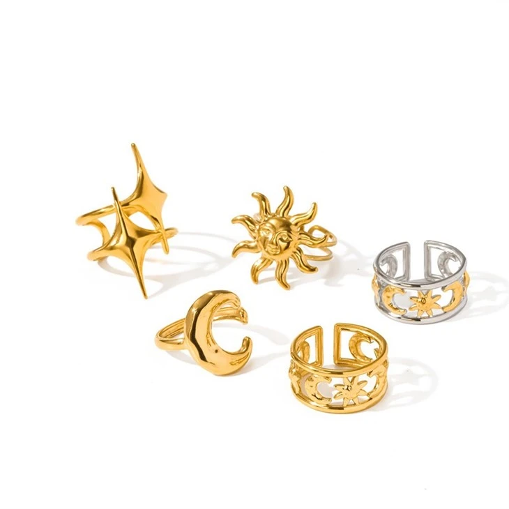 Statement Sun Face Open Ring price