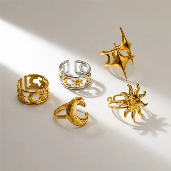 Statement Sun Face Open Ring best