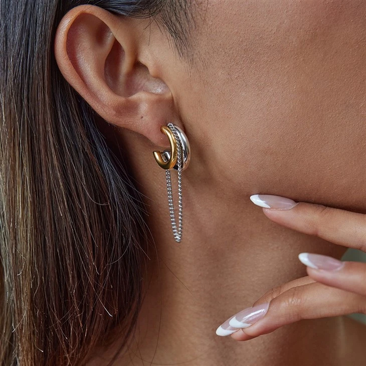 Tassel C Hoop Earrings factory
