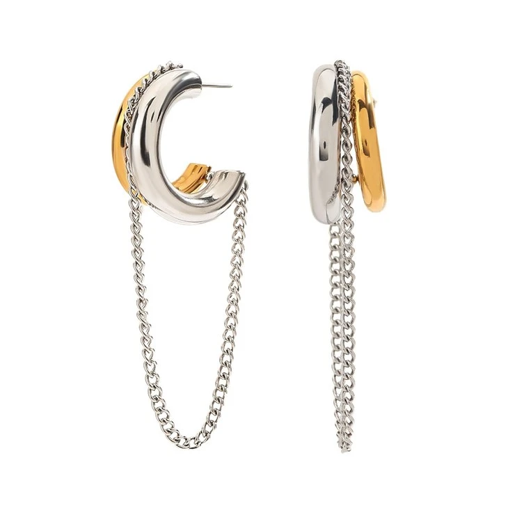 Tassel C Hoop Earrings high quality