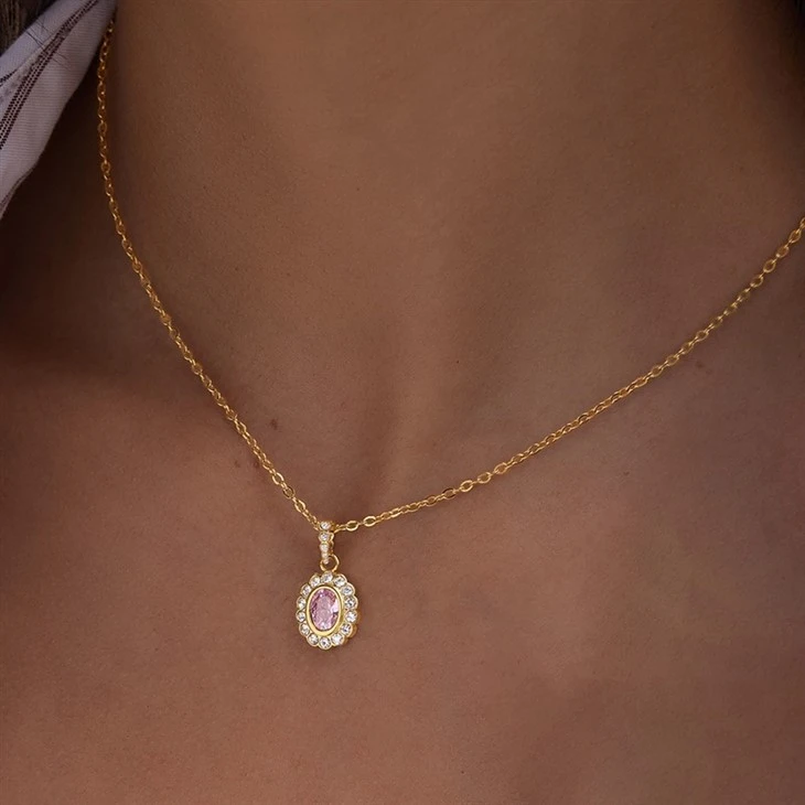 Teardrop CZ Pendant Necklace factory