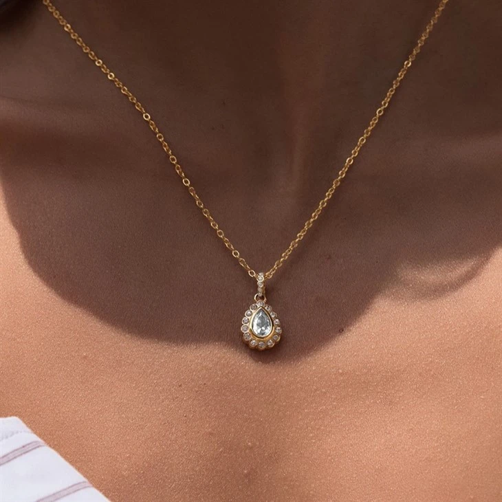 Teardrop CZ Pendant Necklace suppliers