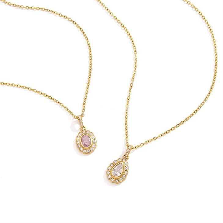 Teardrop CZ Pendant Necklace price