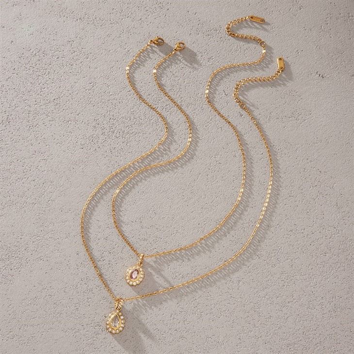 Teardrop CZ Pendant Necklace price