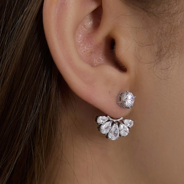 Teardrop Fan Stud Earrings high quality