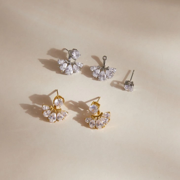 Teardrop Fan Stud Earrings price