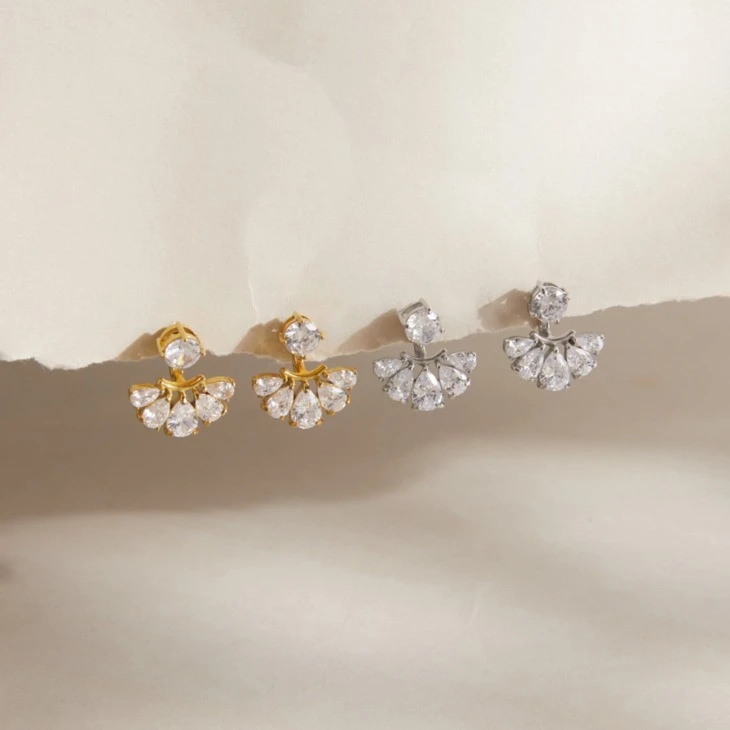 Teardrop Fan Stud Earrings price