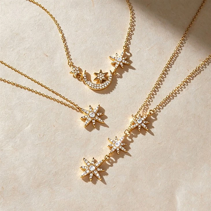 Three North Star Drop Necklace suppliers