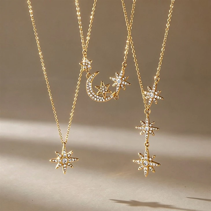Three North Star Drop Necklace best
