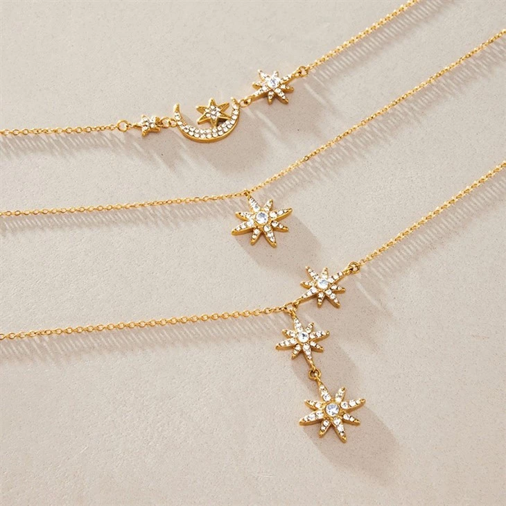 Three North Star Drop Necklace best