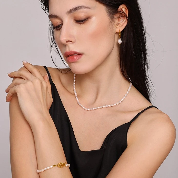 Toggle Clasp Irregular Pearl Bracelet factory