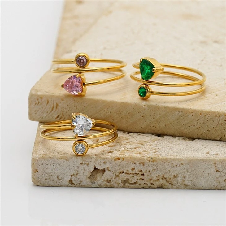 Triple Band Wrapped Heart Ring factory